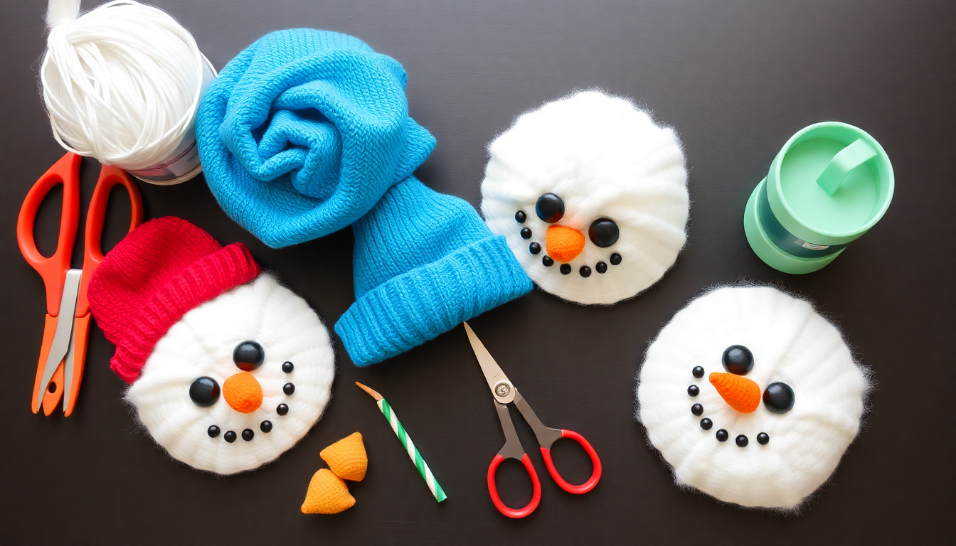 Creative DIY Ideas for Craft Supplies: Making Cute Snowman Hats for Winter Decorations