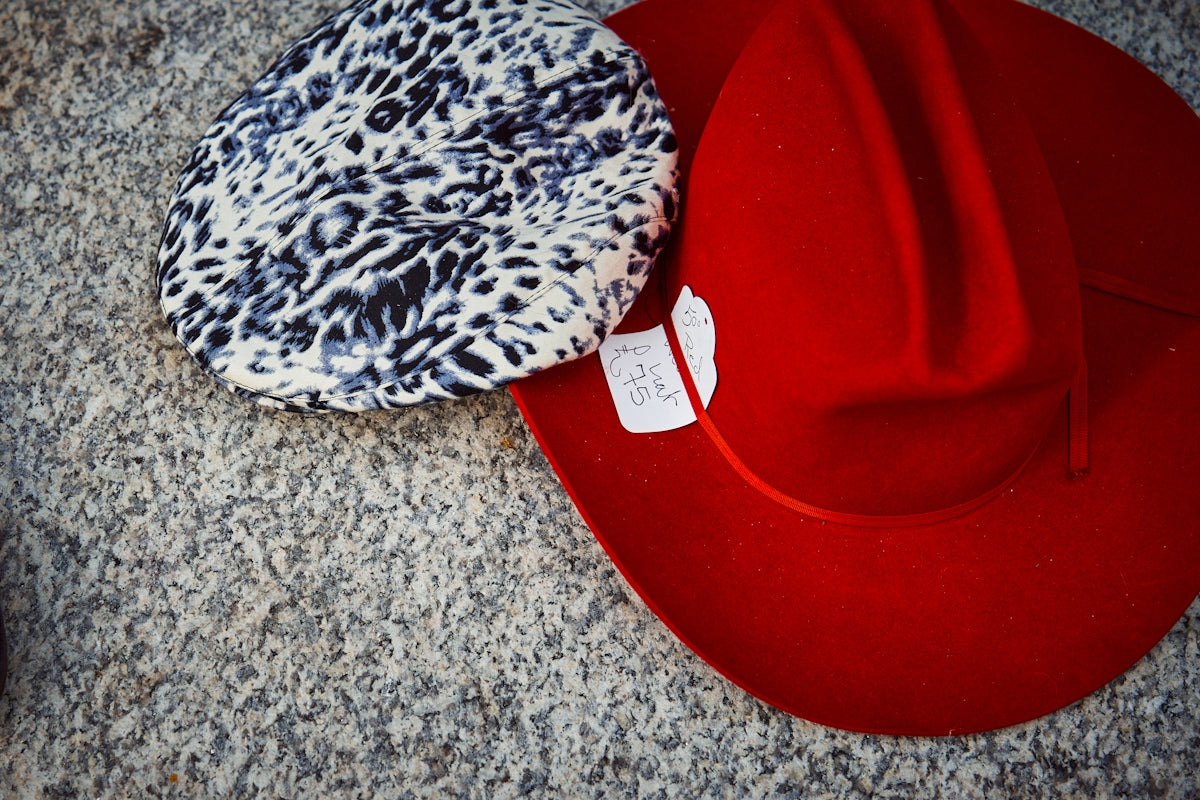 a red and white shoe