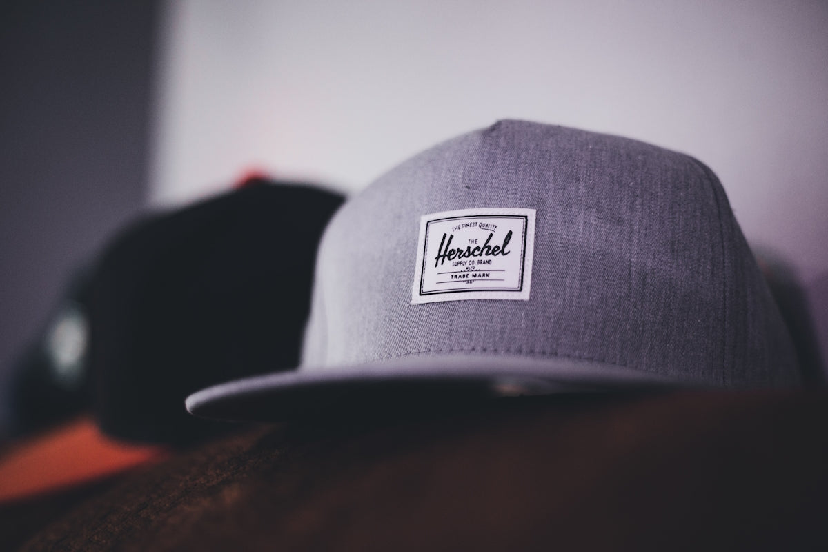 a hat with a label on it