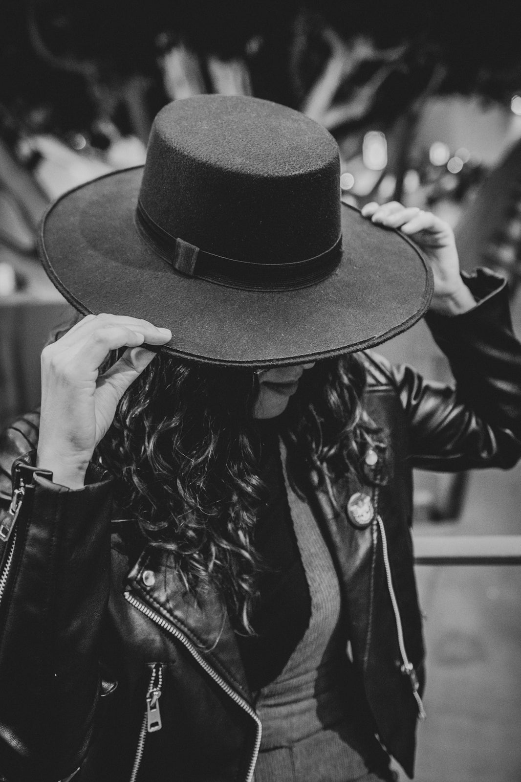 a person wearing a hat