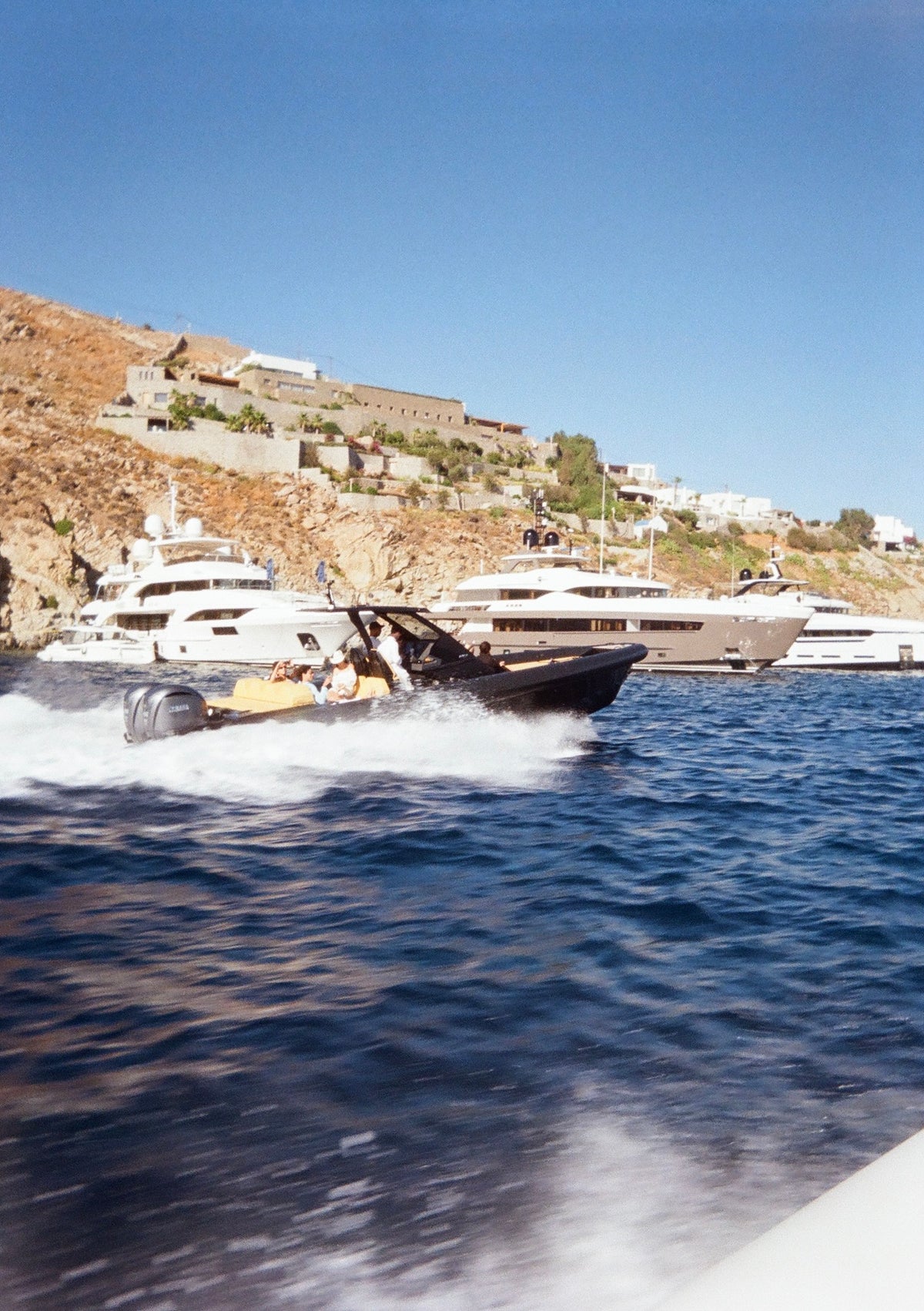 The photo taken in Mykonos on a disposable camera that the Côte painting started from