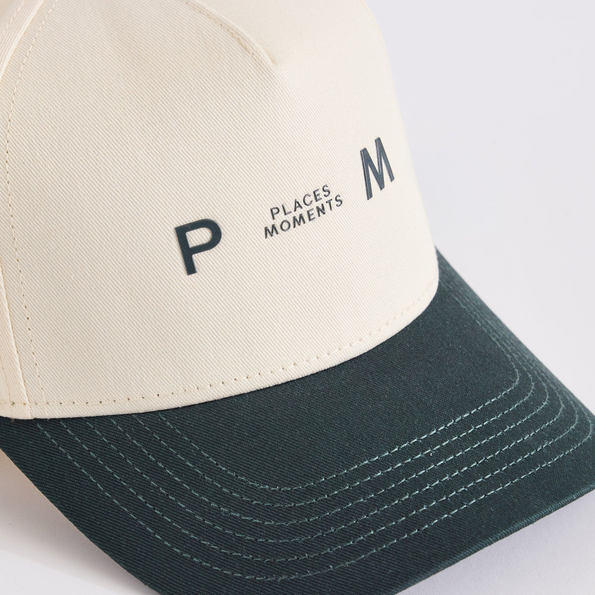 Logo Baseball Cap - Cream/Green