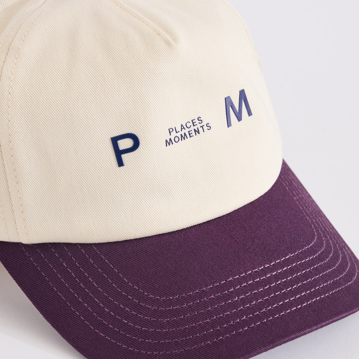 Logo Baseball Cap - Cream/Purple