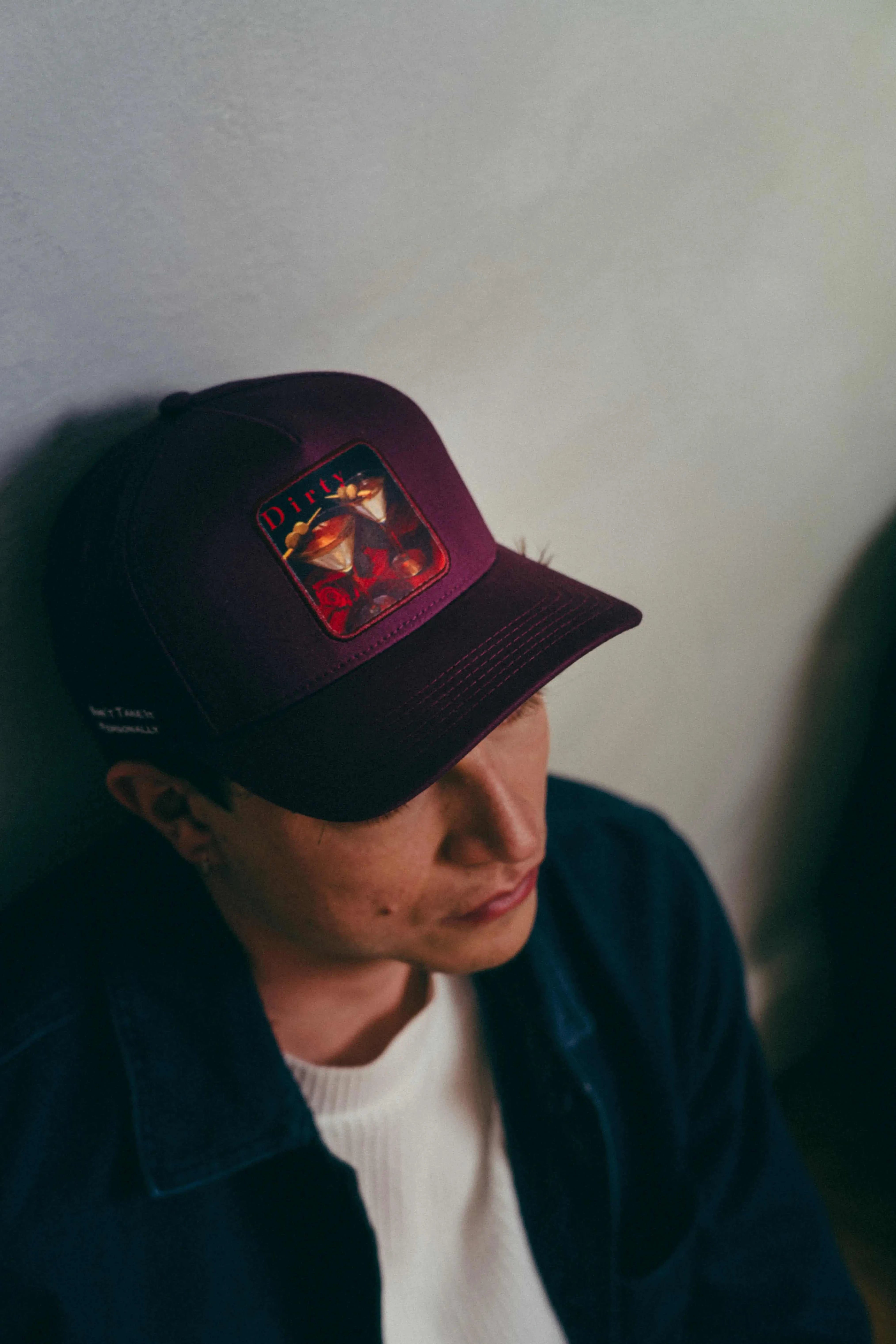 Dirty Martini Baseball Cap in Indian Creek Red with soft cotton and curved brim, featuring a bold patch design.