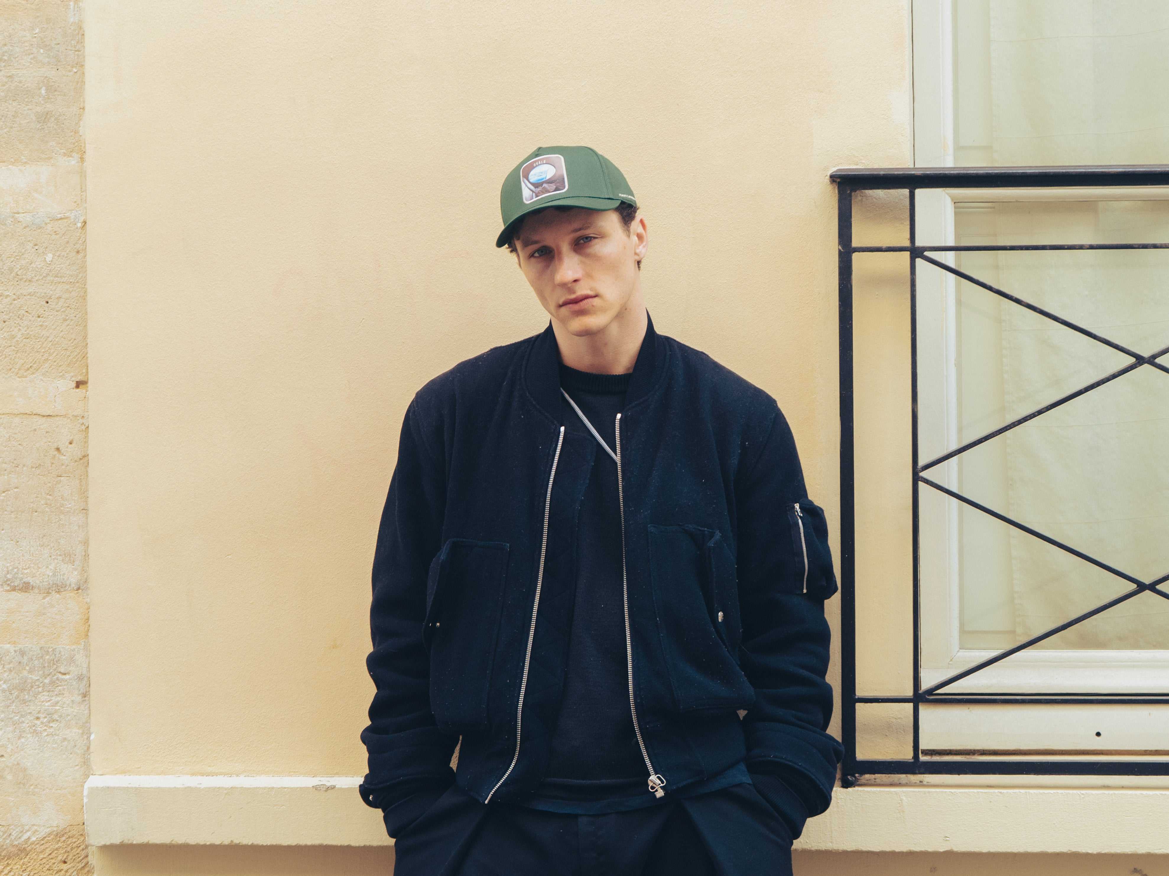 Forest green Ovals Baseball Cap with embroidered patch and structured design