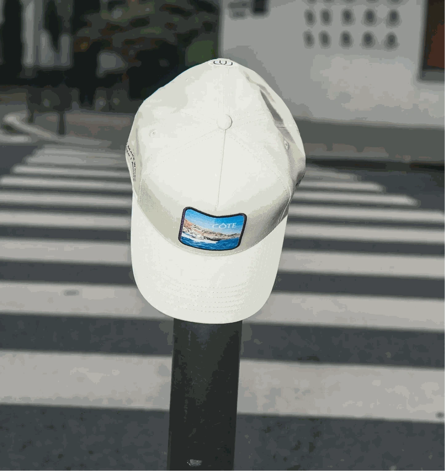 Off-white Côte Baseball Cap with curved brim and coastal patch detail